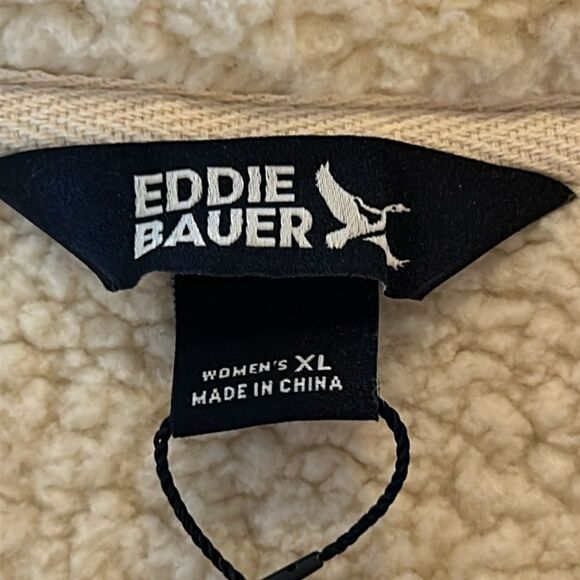 NEW Eddie Bauer Ivory Fleece Jacket - Picture 5 of 8
